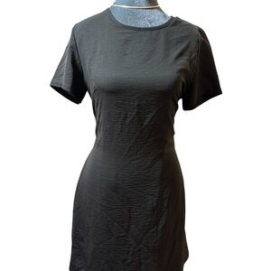 Pretty Garden Classic Black Short Sleeve Tee Dress Size Small